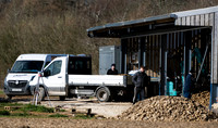 Builders and staff at work