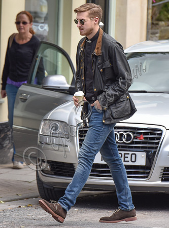 Arthur Darvill (the Reverend Paul Coates) on set