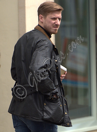 Arthur Darvill (the Reverend Paul Coates) on set
