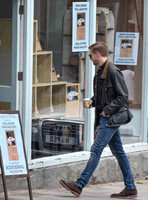 Arthur Darvill (the Reverend Paul Coates) on set