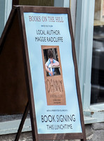 Board outside bookshop