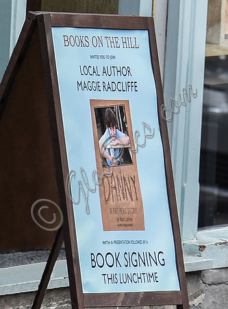 Board outside bookshop