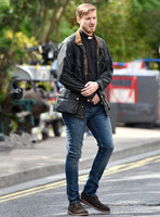 Arthur Darvill (the Reverend Paul Coates) on set