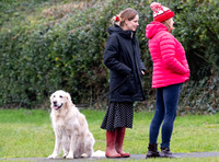 Sophie Rundle with her retriever 'Buddy'