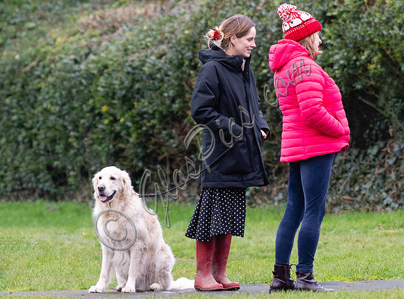 Sophie Rundle with her retriever 'Buddy'