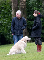 Sophie Rundle with her retriever 'Buddy'