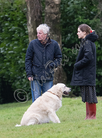 Sophie Rundle with her retriever 'Buddy'