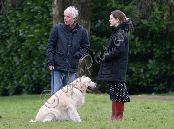 Sophie Rundle with her retriever 'Buddy'