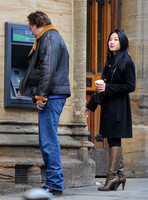 Nicolas Cage and Alice Kim at  cash machine