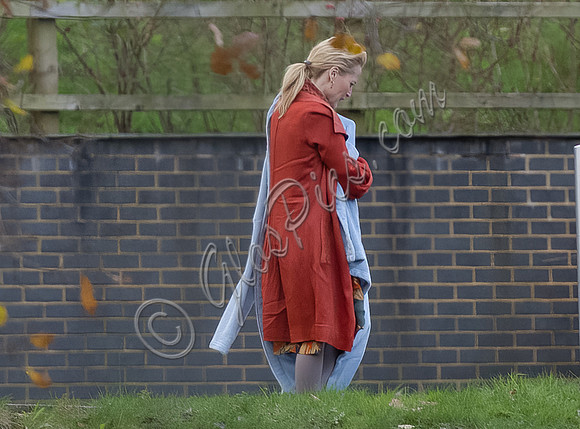Gillian Anderson filming Sex Education season 3