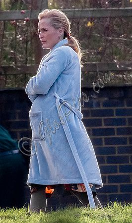 Gillian Anderson filming Sex Education season 3