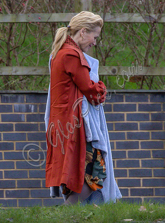 Gillian Anderson filming Sex Education season 3
