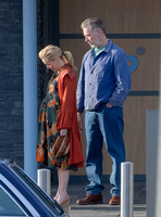 Gillian Anderson and Mikael Persbrandt filming Sex Education season 3