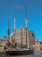 tall ship Excelsior in Gloucester Docks