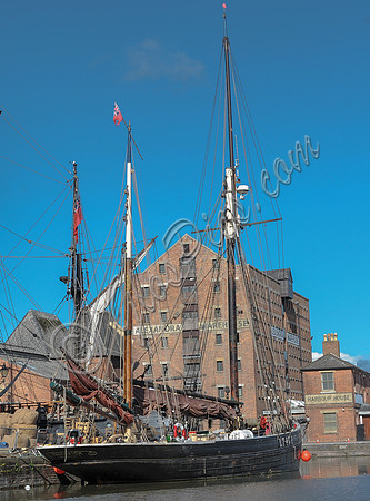 tall ship Excelsior in Gloucester Docks
