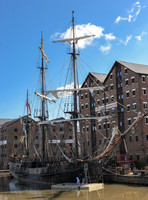 tall ship The Wonder in Gloucester Docks
