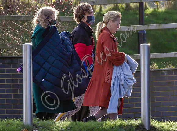 Gillian Anderson filming Sex Education season 3