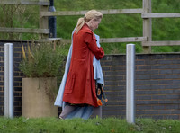 Gillian Anderson filming Sex Education season 3