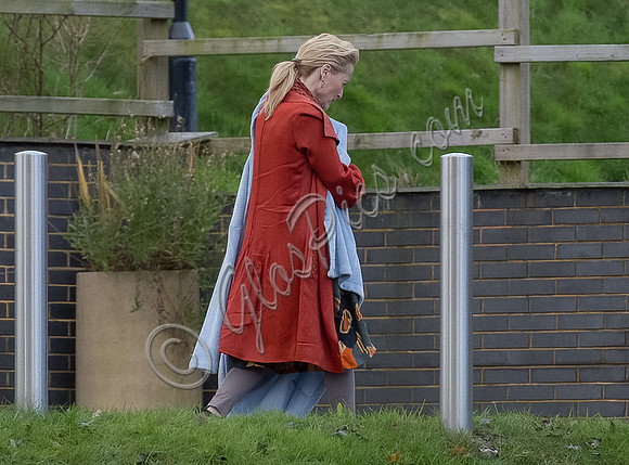 Gillian Anderson filming Sex Education season 3