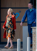Gillian Anderson and Mikael Persbrandt filming Sex Education season 3