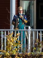 Gillian Anderson (Dr Jean Milburn) on set of Sex Education