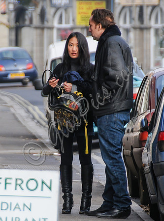 Nicolas Cage and Alice Kim, Street, Somerset