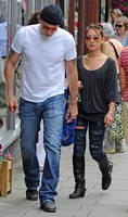 Nicolas Cage and Alice Kim dressed casually