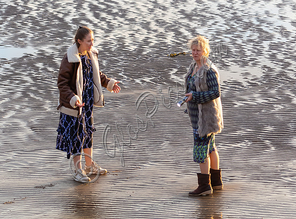 Erin Doherty and Lisa Palfrey on set of Chloe