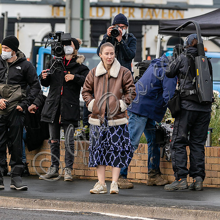 Erin Doherty on set of Chloe