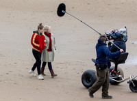 Erin Doherty and Lisa Palfrey on set of Chloe