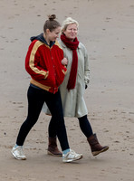 Erin Doherty and Lisa Palfrey on set of Chloe