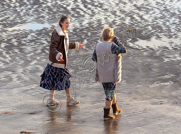 Erin Doherty and Lisa Palfrey on set of Chloe