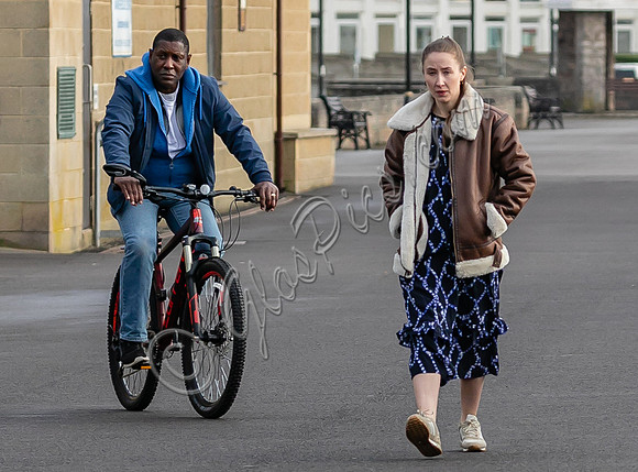 Erin Doherty on set of Chloe