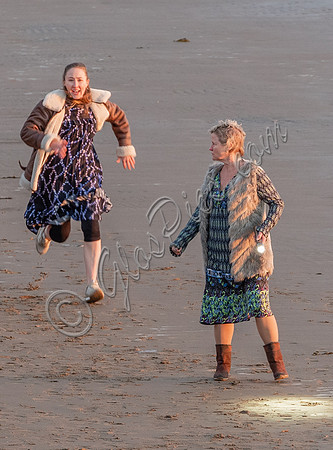 Erin Doherty and Lisa Palfrey on set of Chloe