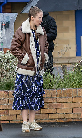 Erin Doherty on set of Chloe