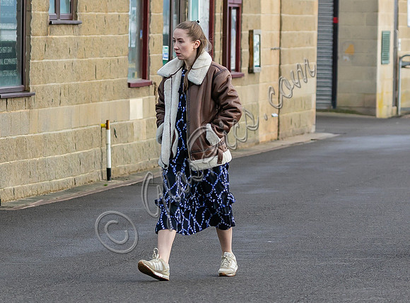 Erin Doherty on set of Chloe