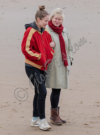 Erin Doherty and Lisa Palfrey on set of Chloe