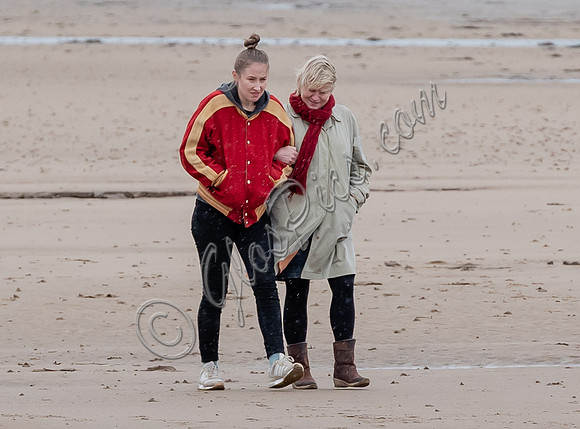 Erin Doherty and Lisa Palfrey on set of Chloe
