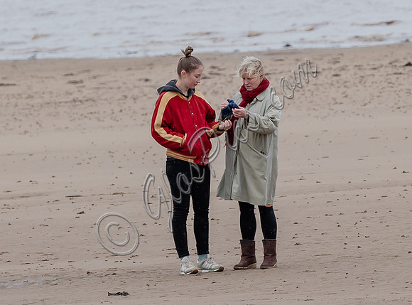 Erin Doherty and Lisa Palfrey on set of Chloe