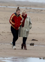 Erin Doherty and Lisa Palfrey on set of Chloe