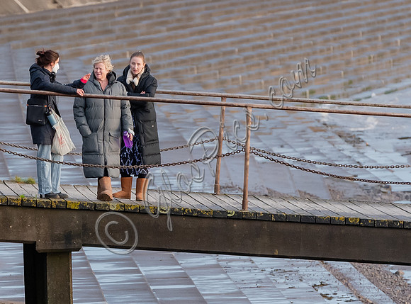 Erin Doherty and Lisa Palfrey on set of Chloe