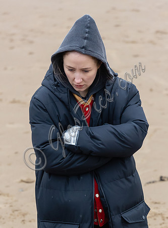 Erin Doherty on set of Chloe