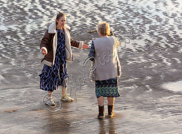 Erin Doherty and Lisa Palfrey on set of Chloe