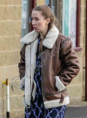Erin Doherty on set of Chloe