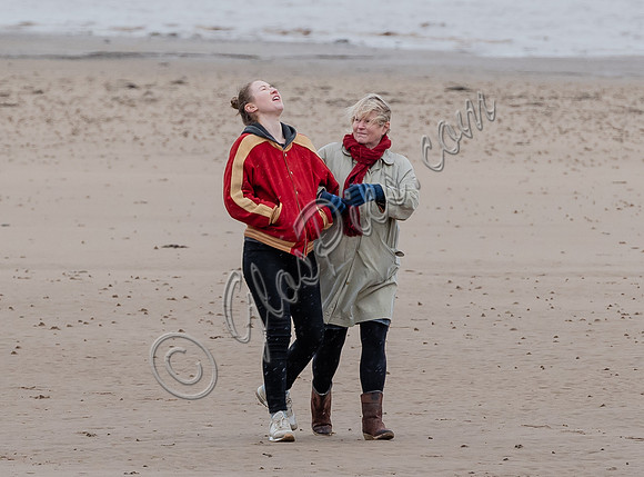 Erin Doherty and Lisa Palfrey on set of Chloe