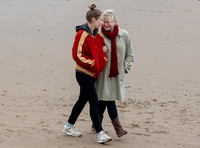 Erin Doherty and Lisa Palfrey on set of Chloe