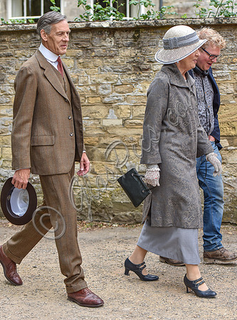 Penelope Wilton and Douglas Reith in costume on set photograph