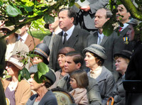 Downton Abbey cast seated for service of Dedication for War Memorial