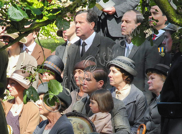 Downton Abbey cast seated for service of Dedication for War Memorial
