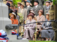 Downton Abbey cast seated for service of Dedication for War Memorial
